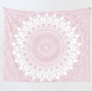 Pink Mandala Tapestry Flag 80x68 Inches